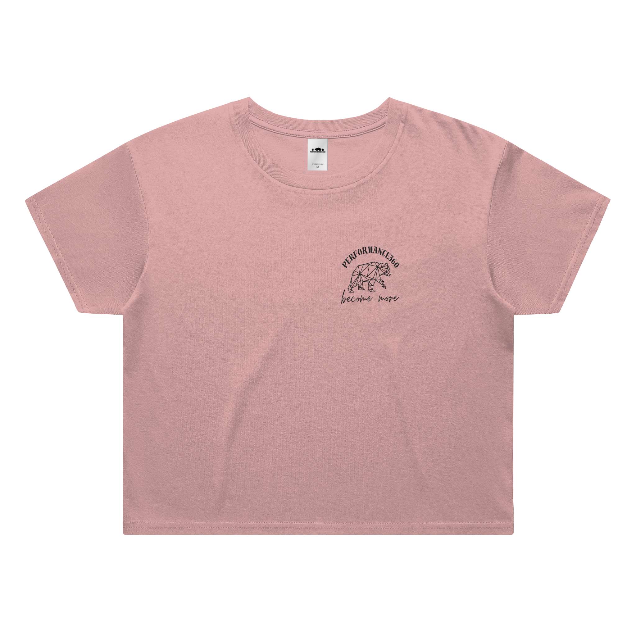 Womens Festival California Crop - Geometric Bear