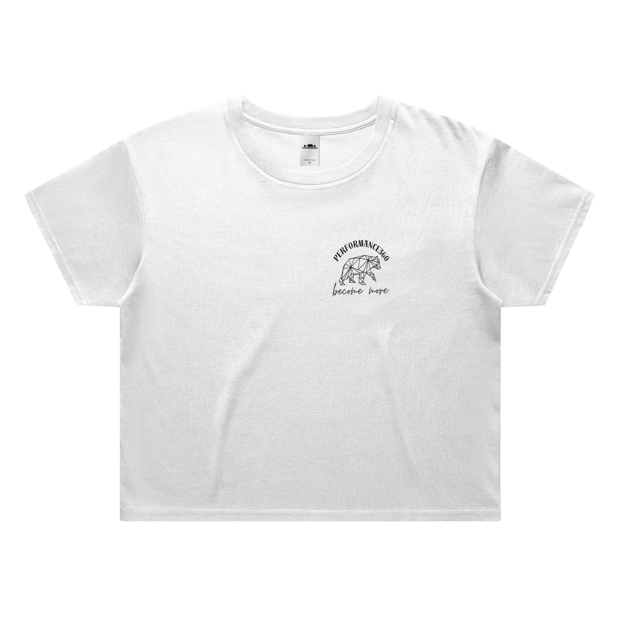 Womens Festival California Crop - Geometric Bear
