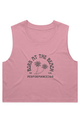 WO'S CROP TANK - Born at the Beach